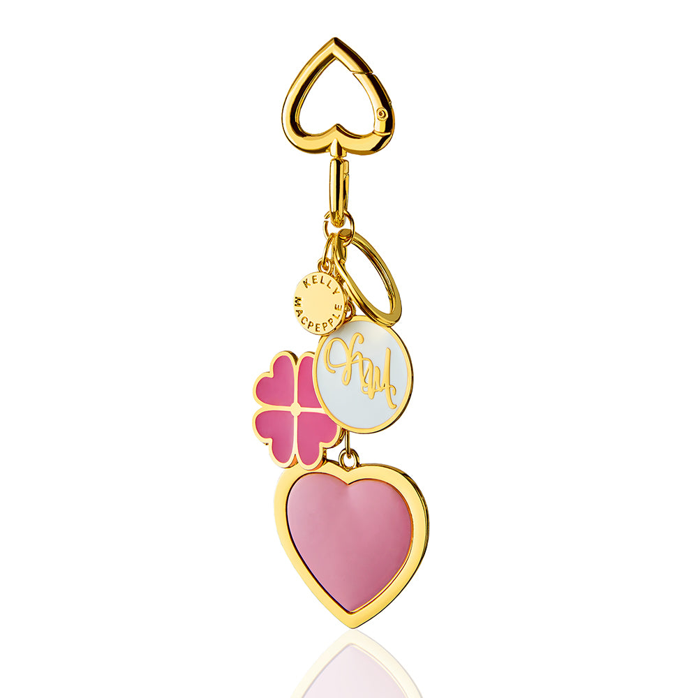 Louis Vuitton Love Lock Heart Key Holder, Yellow, One Size